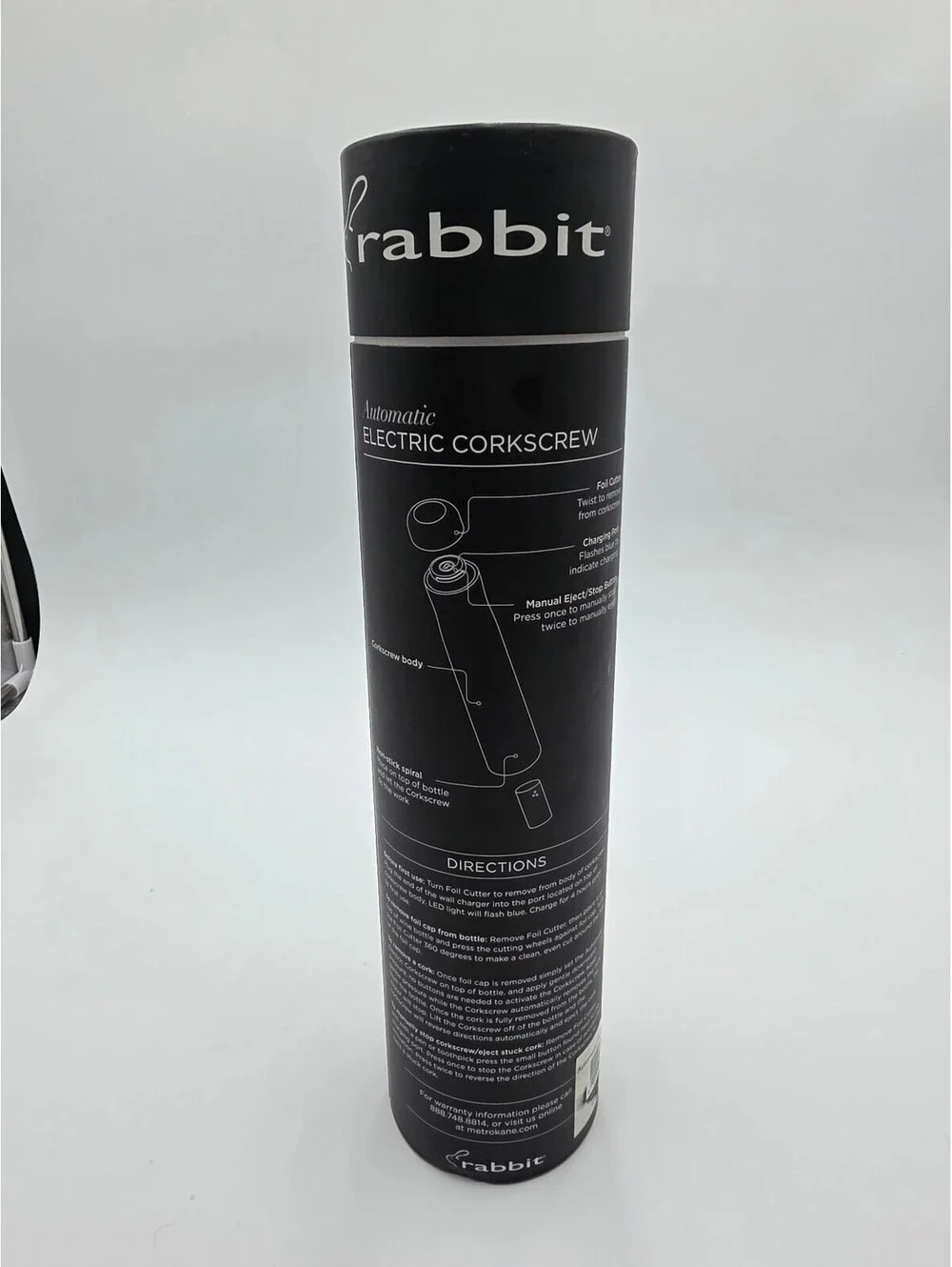 Rabbit Automatic Electric Corkscrew - Red